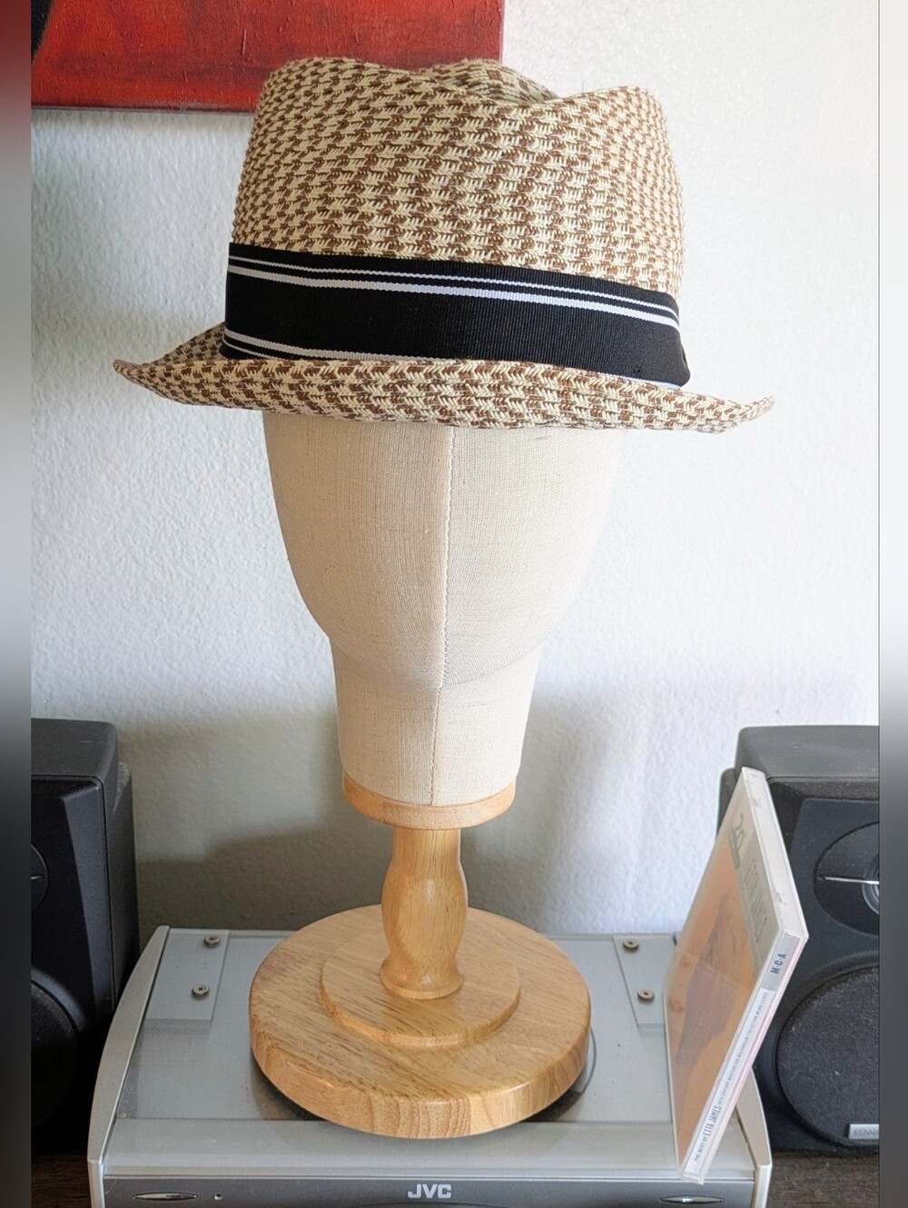 Woven Straw Fedora Tip your hat to the season and stay suave and cool. Mens Lg